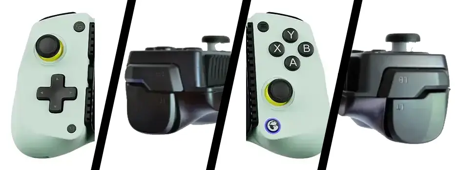 Detalhe dos botões e do D-pad do controle GameSir X5 Lite